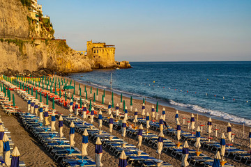 Evening view on Maiori beach, Campania - Italy