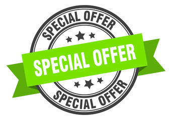 special offer label. special offer green band sign. special offer