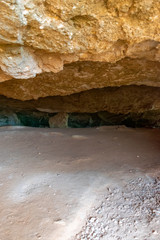 Cyclops Cave on the Mediterranean coast. Cyprus.
