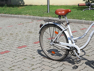 Bicycle in the parking lot © majorosl66