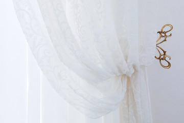 transparent white curtains