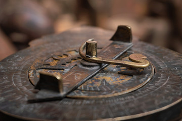 Astrolabe - an ancient compass tool made by desert Berber people in Maghreb
