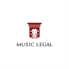 music legal concept logo design