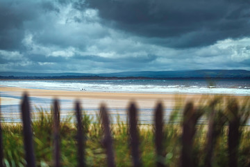 Cloudy day on the Enniscrone Beach.