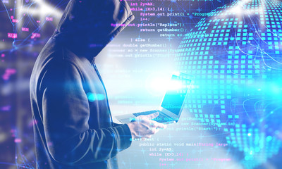 Hacking and identity theft concept
