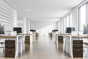 White consulting company open space office