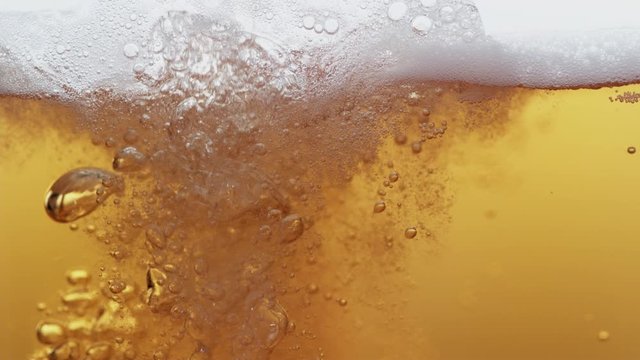 Beer pouring in super slow motion