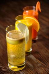 Multi-colored shots. catering menu