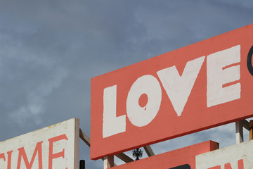 A sign board that conveys the importance of love