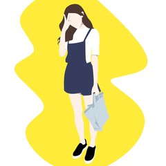 vector flat style animation of women's fashion