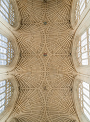Beautiful architecture of Bath Abbey, Bath, UK