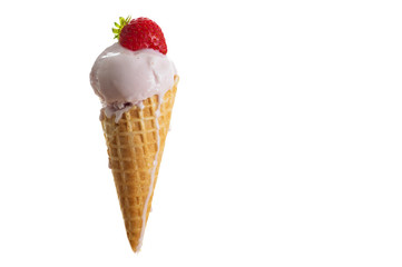 Strawberry Ice Cream Cone