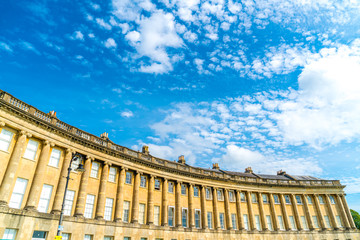 The famous Royal Crescent at Bath Somerset England UK