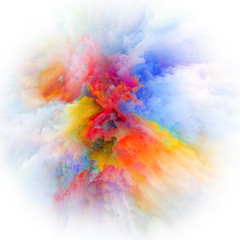 Fototapeta na wymiar Paradigm of Colorful Paint Splash Explosion