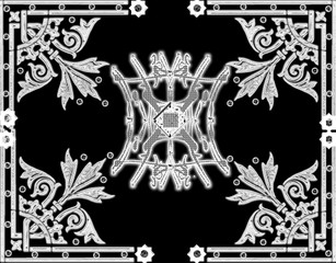 set of decorative elements