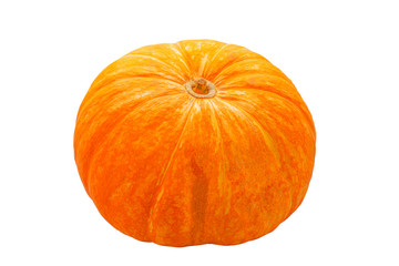 Pumpkin fruit for the autumn terrible holiday with all sorts of horror stories Halloween on a white background