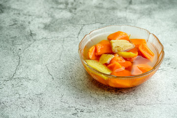 Sweet Potato Orange in Ginger Syrup, Dessert.