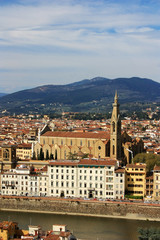 Fototapeta na wymiar Ancient buildings in Florence, Italy