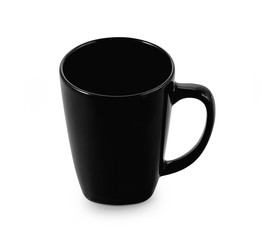 empty cup on white background
