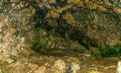 Cave near the church on the Mediterranean coast. Cyprus.