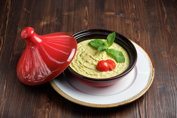 Broccoli puree soup. catering menu