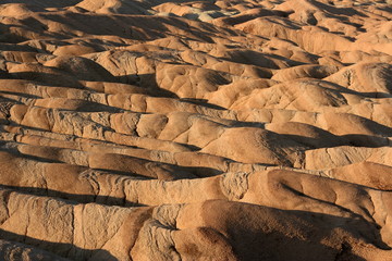 Eigentümliche Felslandschaft in der Kavirwüste bei Mo'Alleman (Iran)