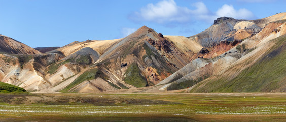 landmannalaugar  Panoramic View, Iceland - obrazy, fototapety, plakaty