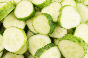 Sliced cucumber background