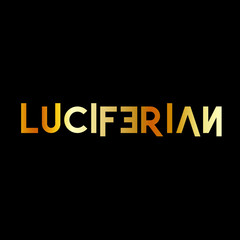 Fototapeta na wymiar Luciferian- A symbol of satanic god Lucifer in gold
