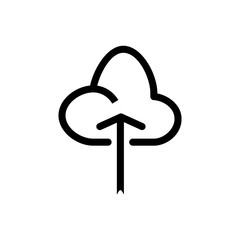 Cloud icon. Upload and download symbol