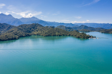 Obraz premium aerial view of famous Sun Moon Lake landscape
