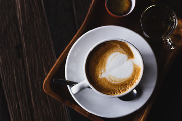 Obraz na płótnie Canvas Hot coffee hot cappuccino