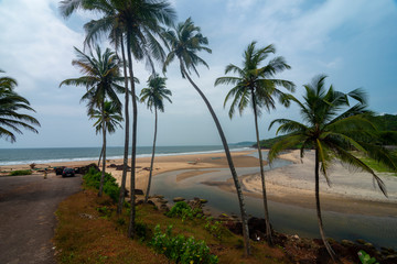 Fototapeta na wymiar Khawne Beach in Sindhudurga,Maharashtra,India,Asia