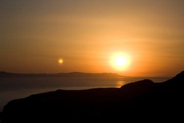 Sunrise-sunset in the Aegean