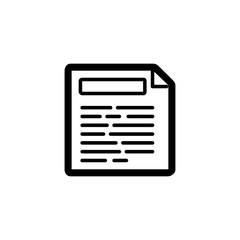 Paper file icon. Document symbol