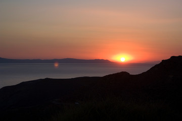 Sunrise-sunset in the Aegean
