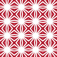 Red star burst abstract geometric seamless textured pattern background