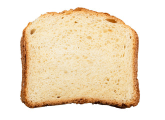 Slice of fresh wheat bread isolated on white