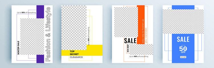 Modern abstract covers set, minimal covers design. Colorful geometric background, vector illustration.