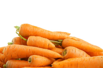 Carrot isolated on white with room for text