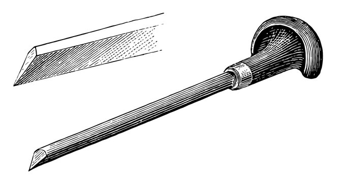 Lozenge Graver, vintage illustration.