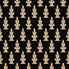 Hand drawn Victorian floral seamless pattern vector background