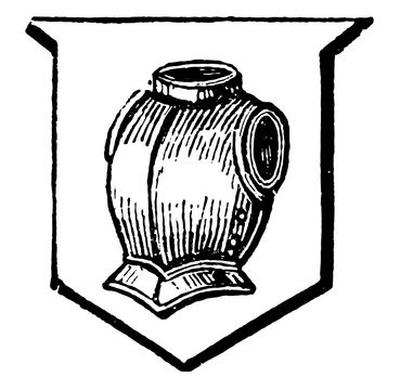 Habergeon is a coat of mail, vintage engraving.