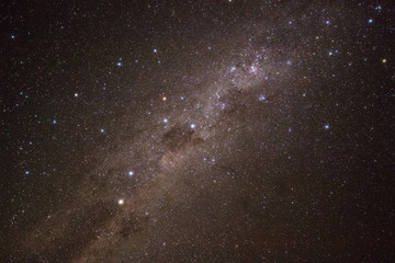 Southern sky stars. Milky Way, Eta Carinae and Southern Cross