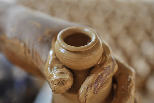 Pottery village makers in Kampong Chhnang, Cambodia 