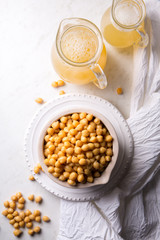 Charlotte with apples, top view