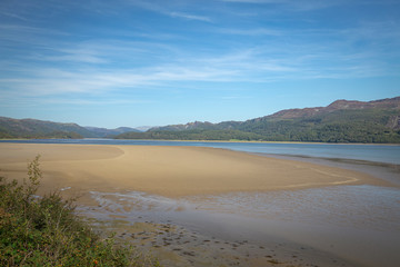 Estuary of River Mawddach in North Wales, UK
