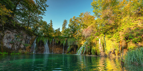 autumn in national park plitvice Lakes in croatia