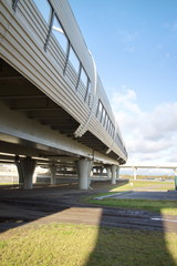 transport overpass on an autumn day