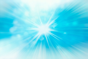 Abstract blue sky bokeh effect background